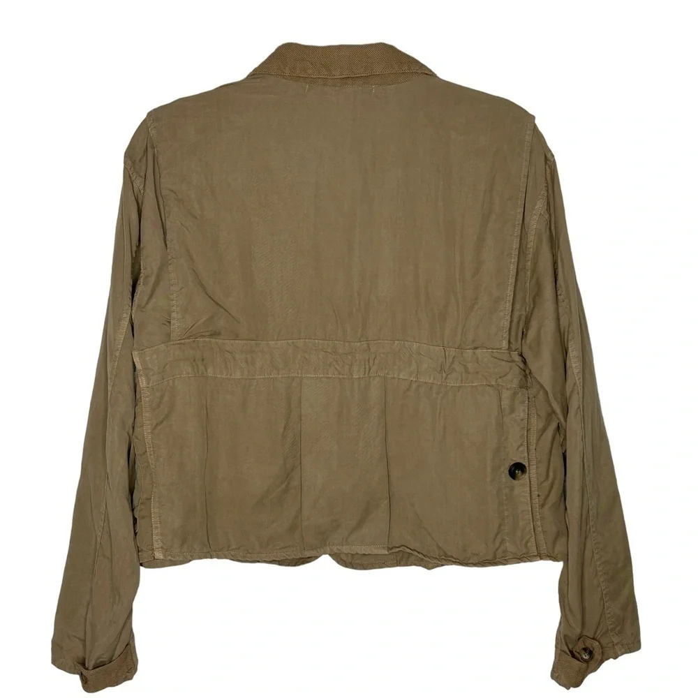 Velvet Torch Multi Pocket Utility Jacket in Khaki - Picture 2 of 14